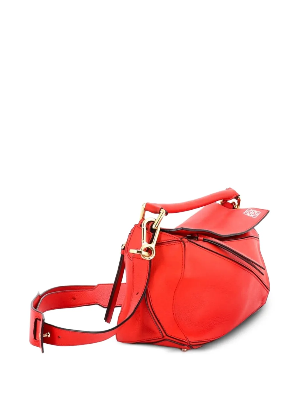 Loewe Pre-Owned Borsa a tracolla Puzzle piccola in pelle - Rosso