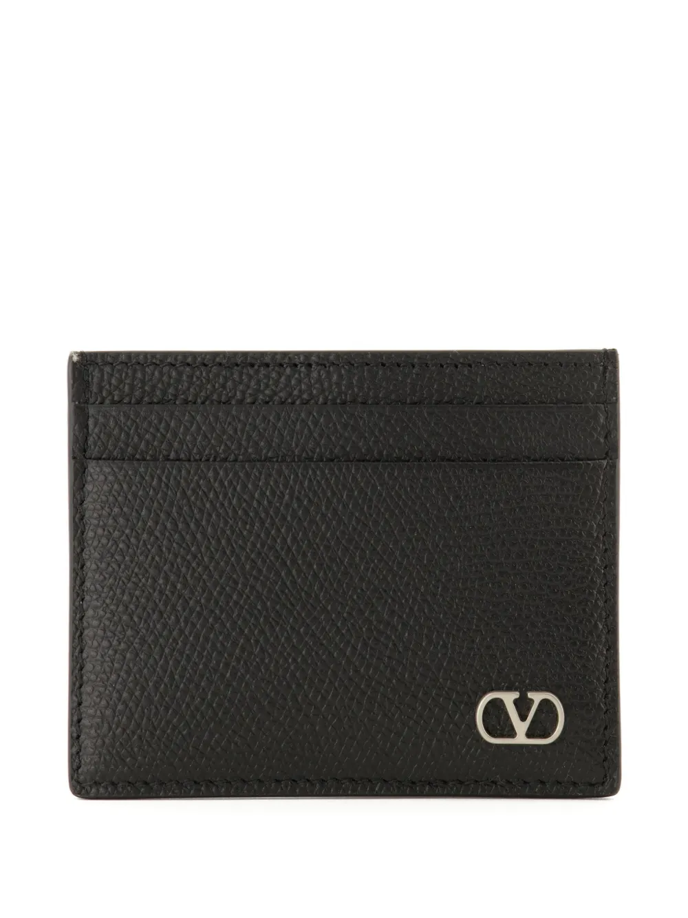 Valentino Garavani VLogo grained card holder - Nero
