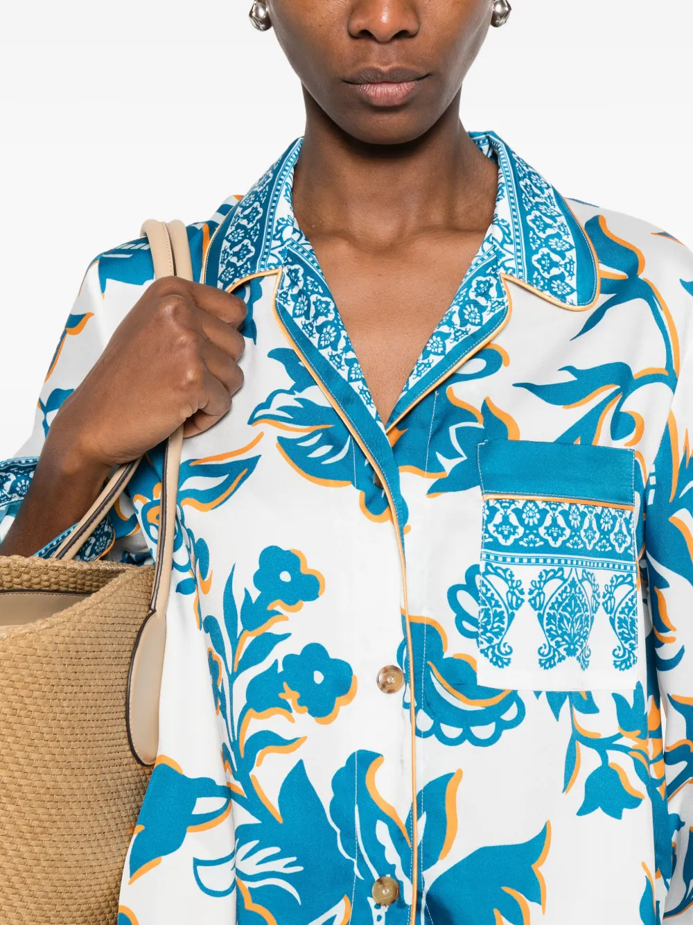 ETRO Blouse met bloemenprint Wit