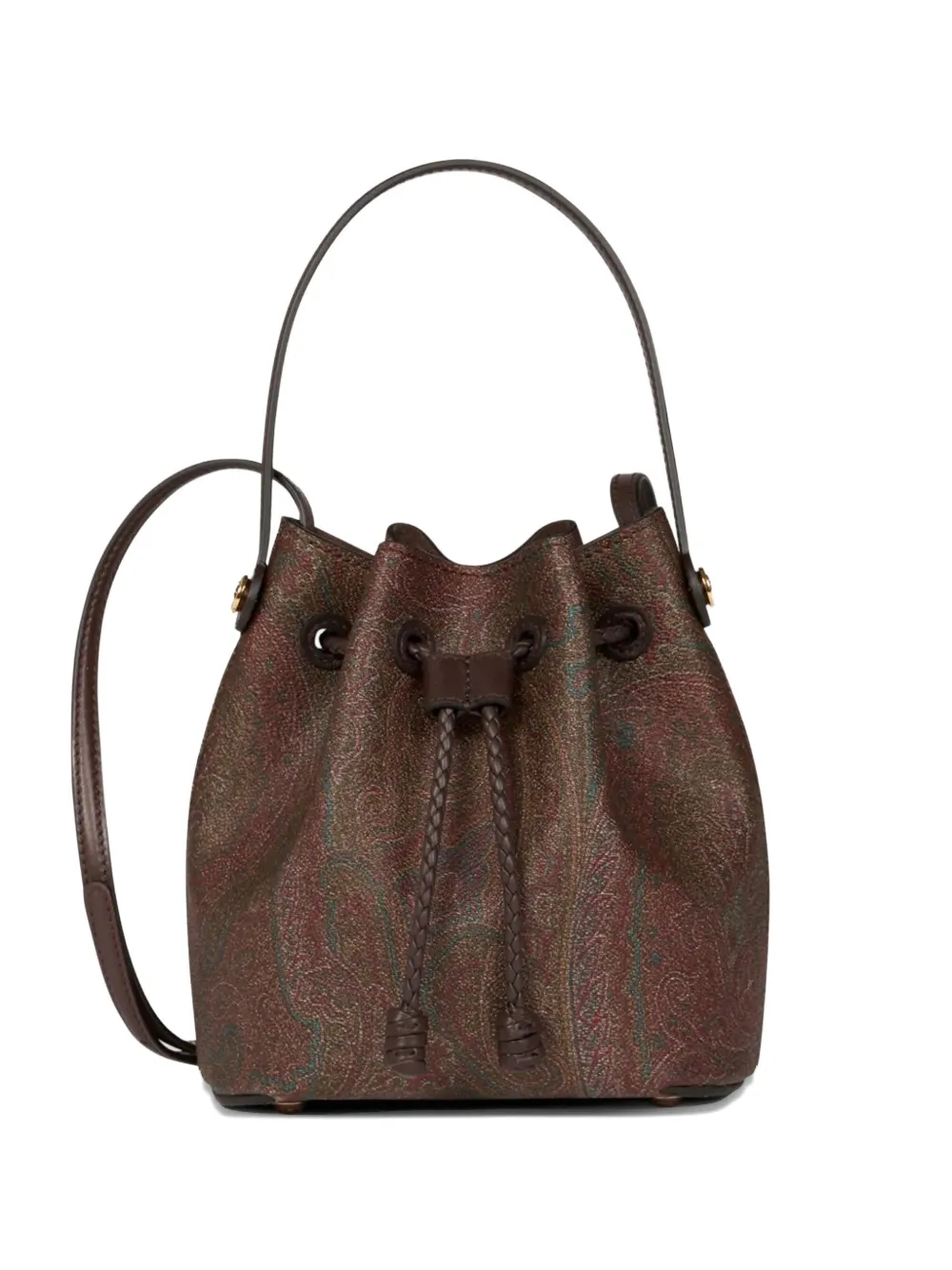 ETRO Borsa a secchiello Arnica mini con stampa paisley - Marrone