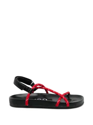 PLAN C クロスストラップ フラットサンダル size 37 黒 イタリア製 Plan C クロスストラップ サンダル | ブラック | FARFETCH JP