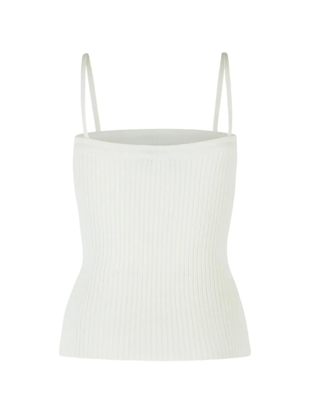 Courrèges Ribgebreide top met gesp Beige