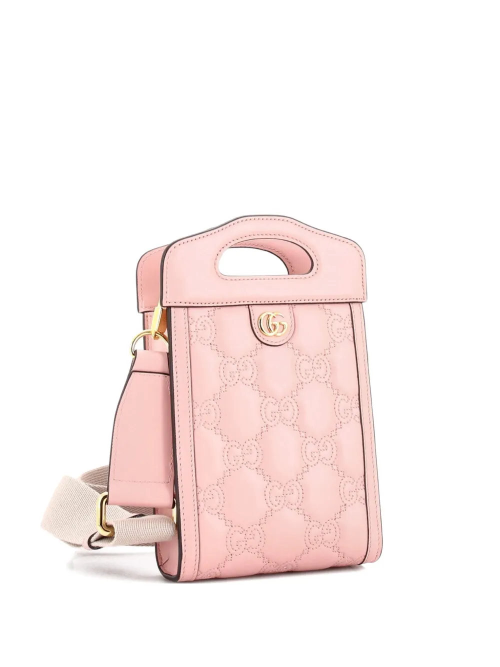 Gucci Pre-Owned Top Handle GG Matelasse Leather Mini crossbody bag - Rosa
