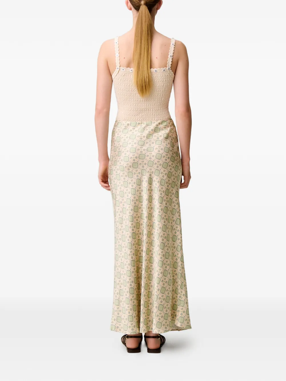 Claudie Pierlot Flowy rok met print Beige