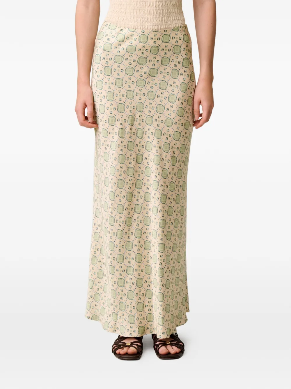 Claudie Pierlot Flowy rok met print Beige