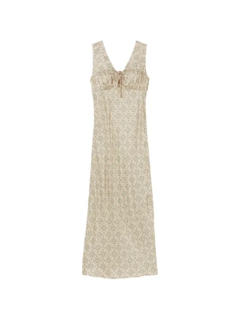 Claudie Pierlot printed drawstring-detail dress