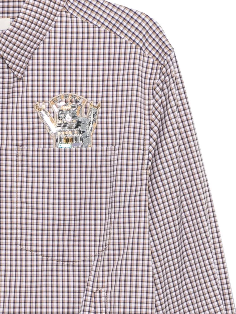  Croquis Checked Shirt Jacket - Brown 