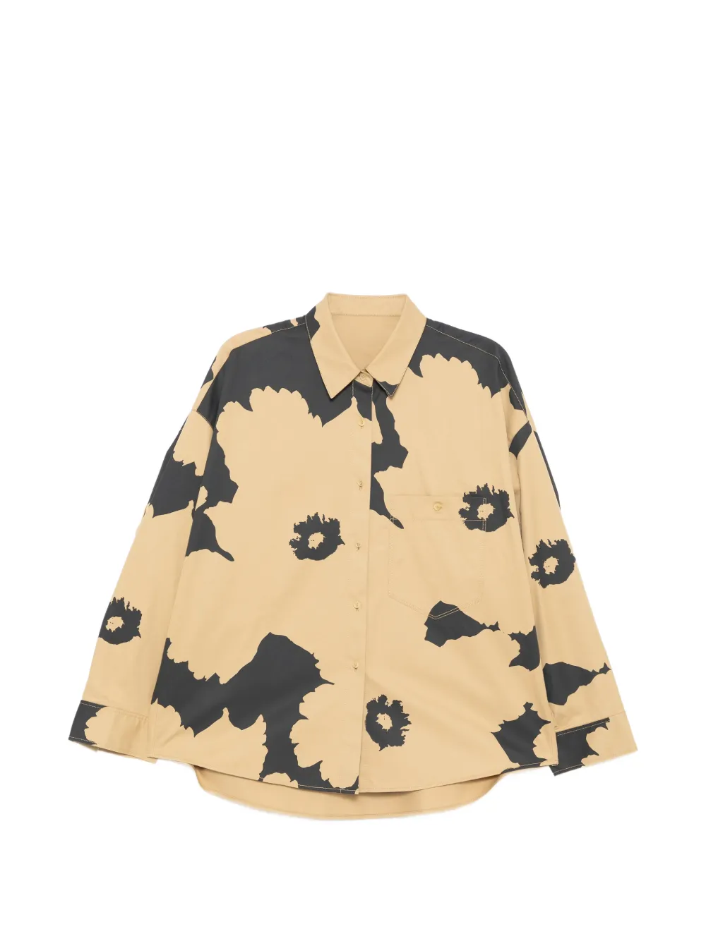 LESS floral-print shirt - Toni neutri