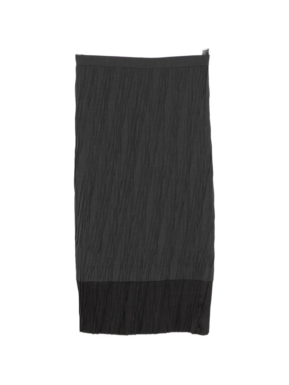 LESS pleated patchwork midi skirt - Grigio