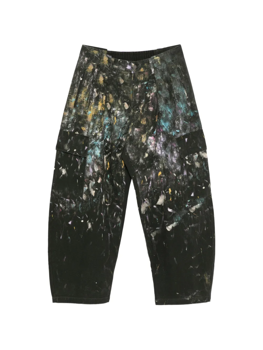 CROQUIS cotton printed pocket pants – Black CROQUIS cotton printed pocket pants – Black