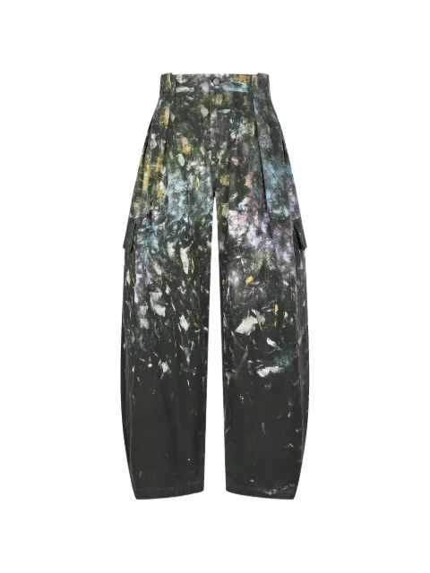 CROQUIS cotton printed pocket pants