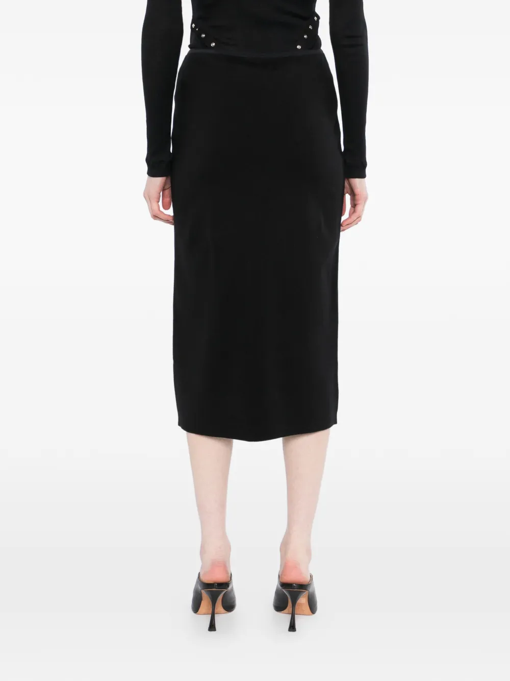 Arrow-Embellished Midi Skirt