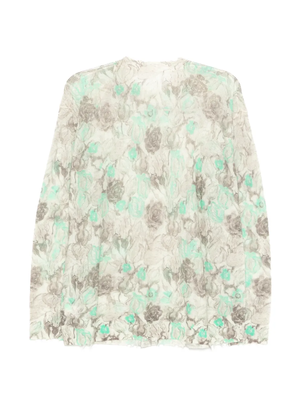  Jnby Floweral Knitted Top - Neutrals 