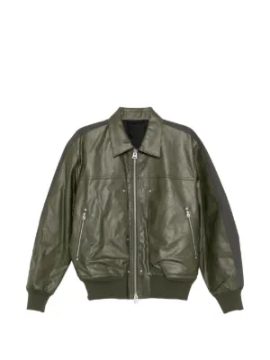 Auralee ジップアップ ボンバージャケット | グリーン | FARFETCH JP