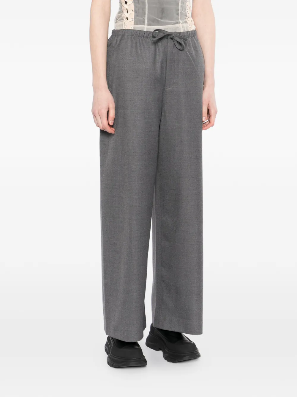 JNBY Broek met wijde pijpen Grijs