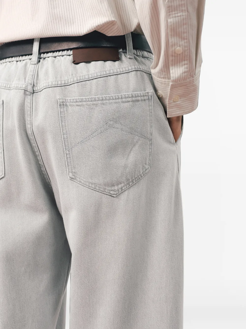 CROQUIS Jeans met wijde pijpen Grijs