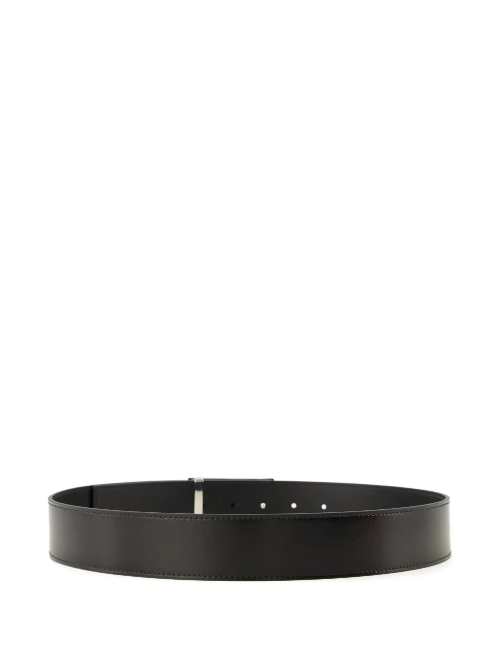 Givenchy buckle logo leather belt - Zwart