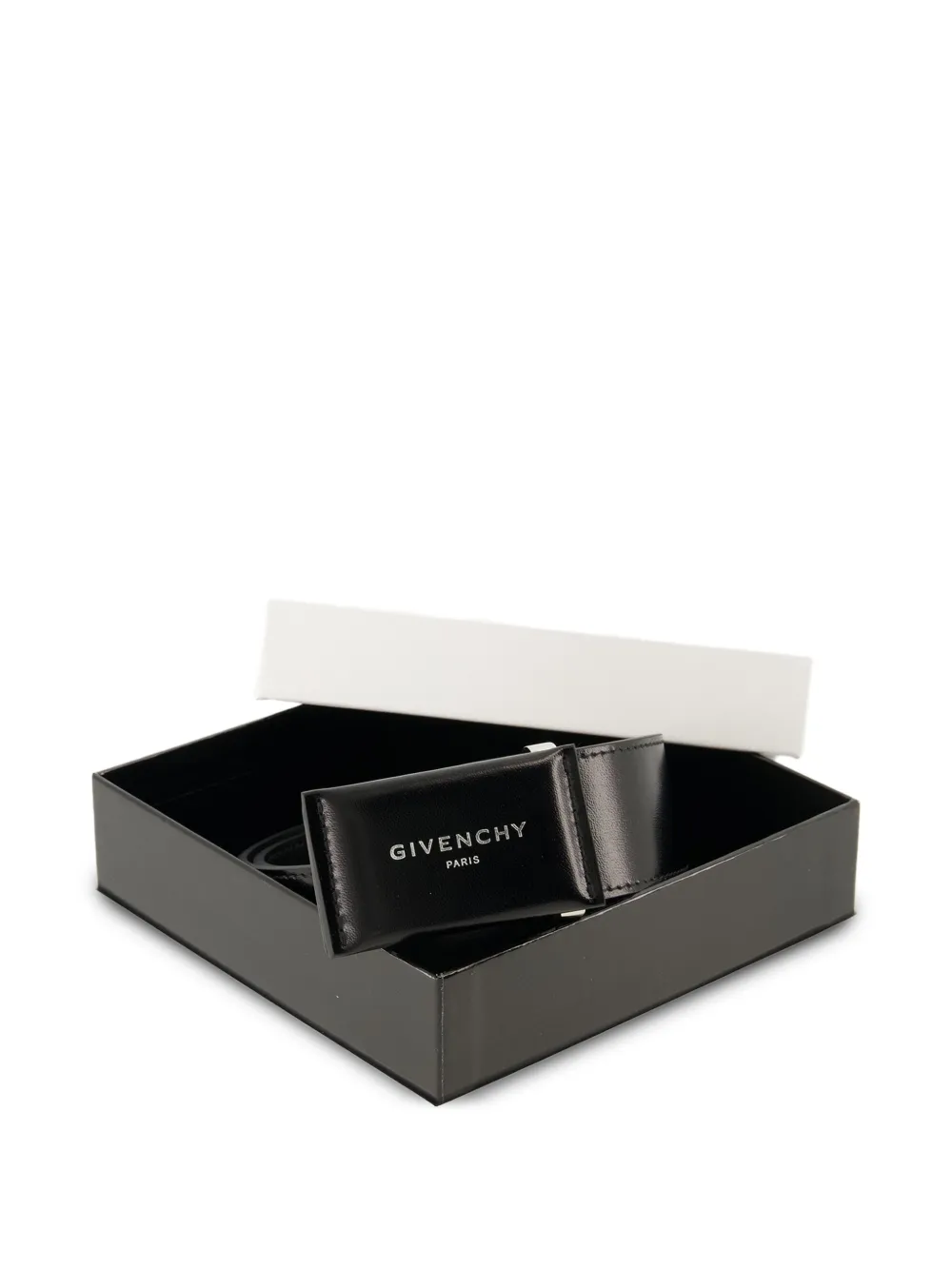 Givenchy Leren gespriem met logo Zwart