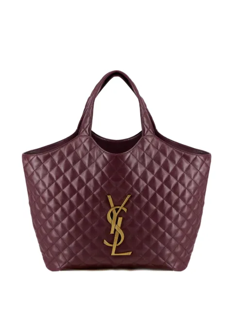 Saint Laurent Icare quilted logo tote bag
