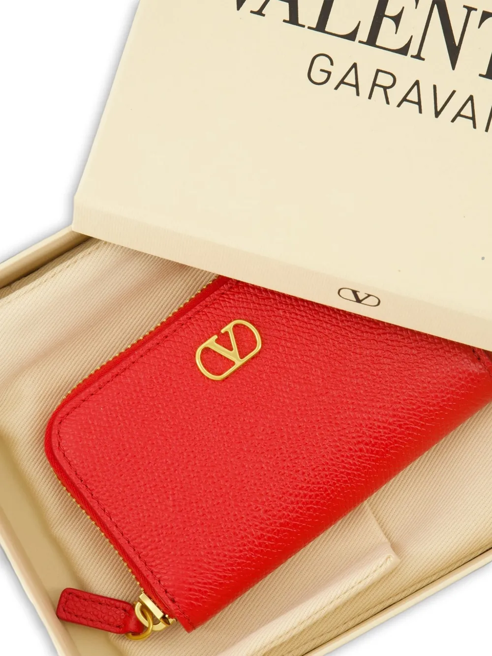 Valentino Garavani Leren portemonnee Rood