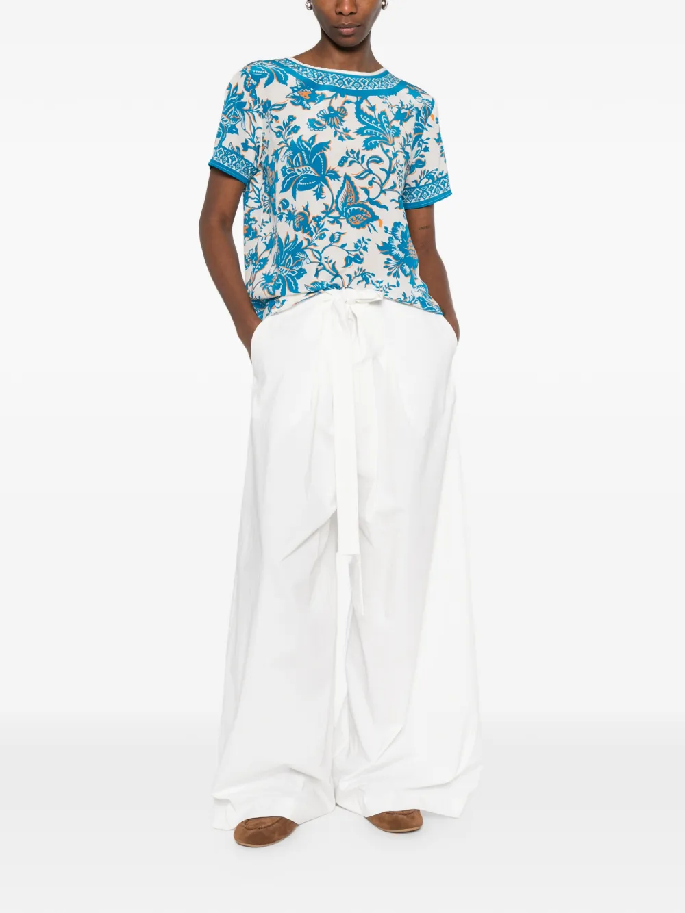 ETRO Shirt met bloemenprint Wit