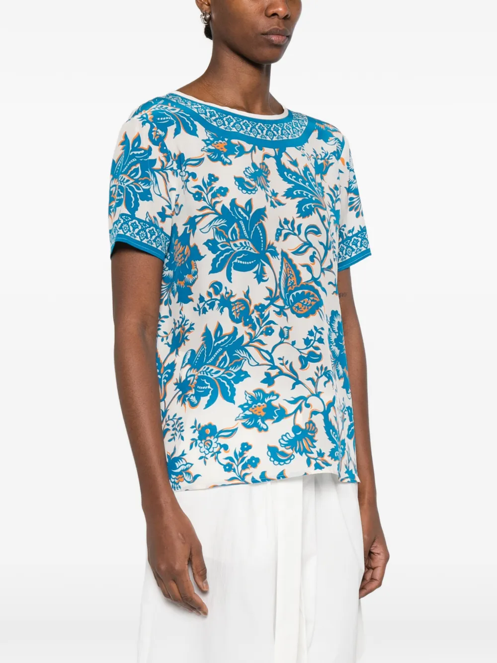 ETRO Shirt met bloemenprint Wit