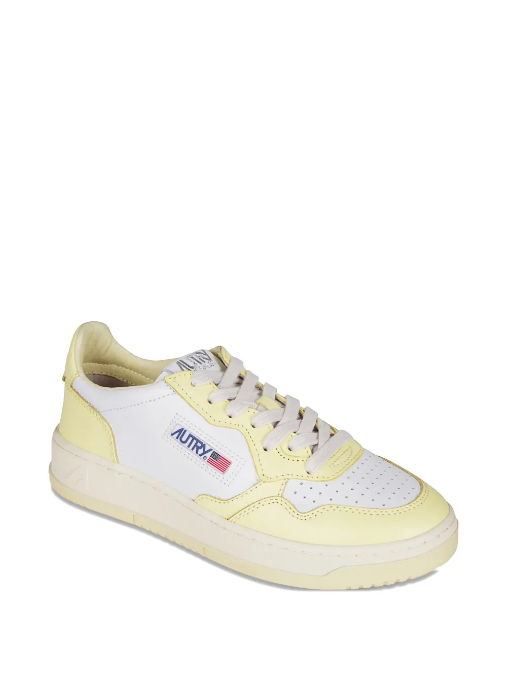 Autry panelled leather sneakers - Wit