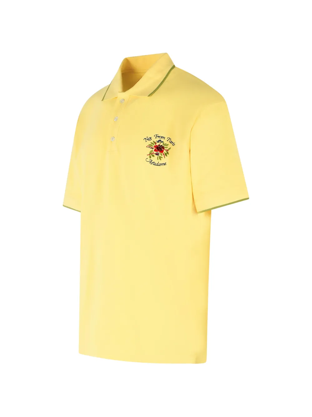 Drôle De Monsieur Poloshirt met borduurwerk Geel