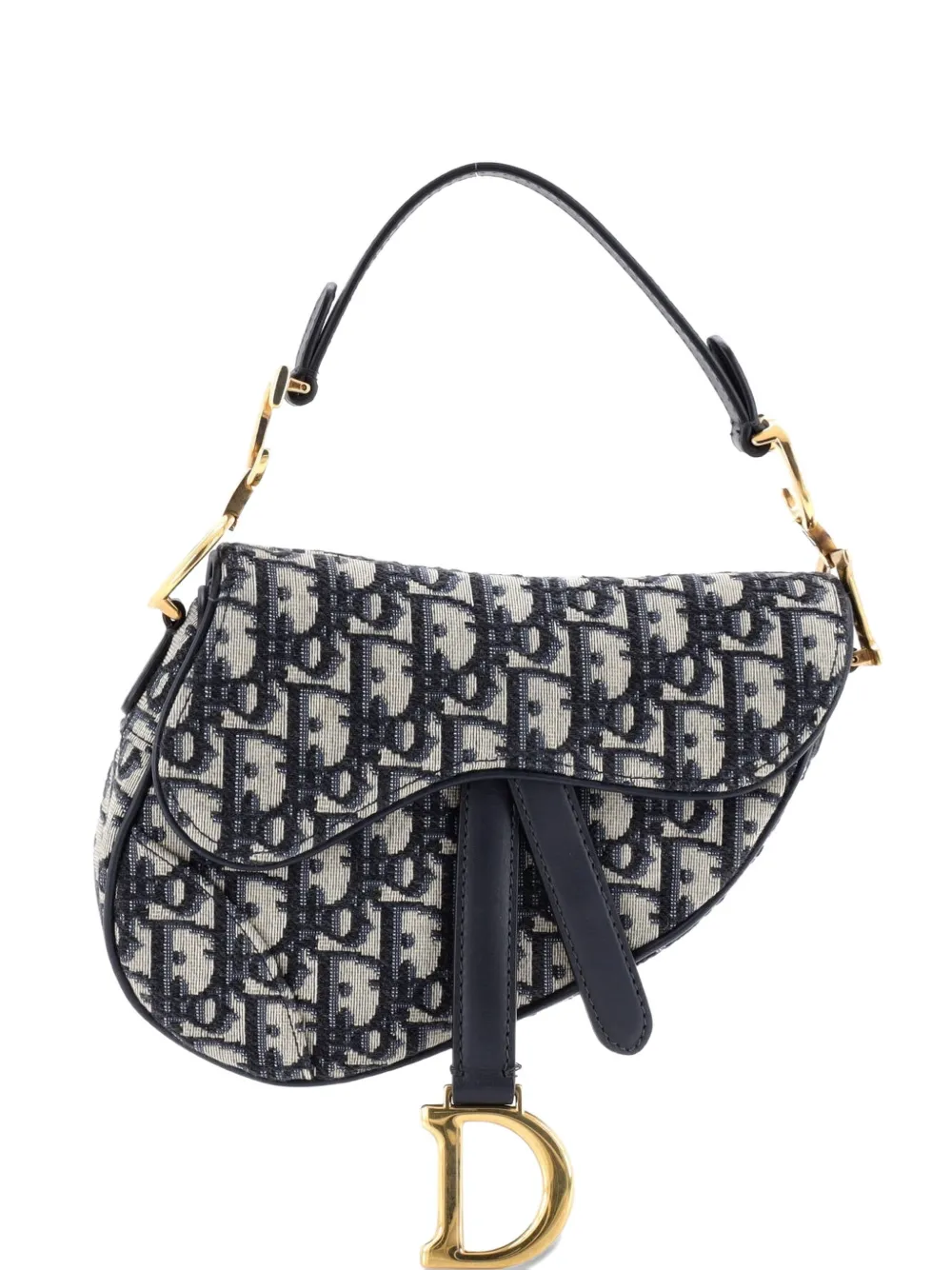 Christian Dior Pre-Owned Saddle Handbag Oblique Canvas Mini shoulder bag - Blu