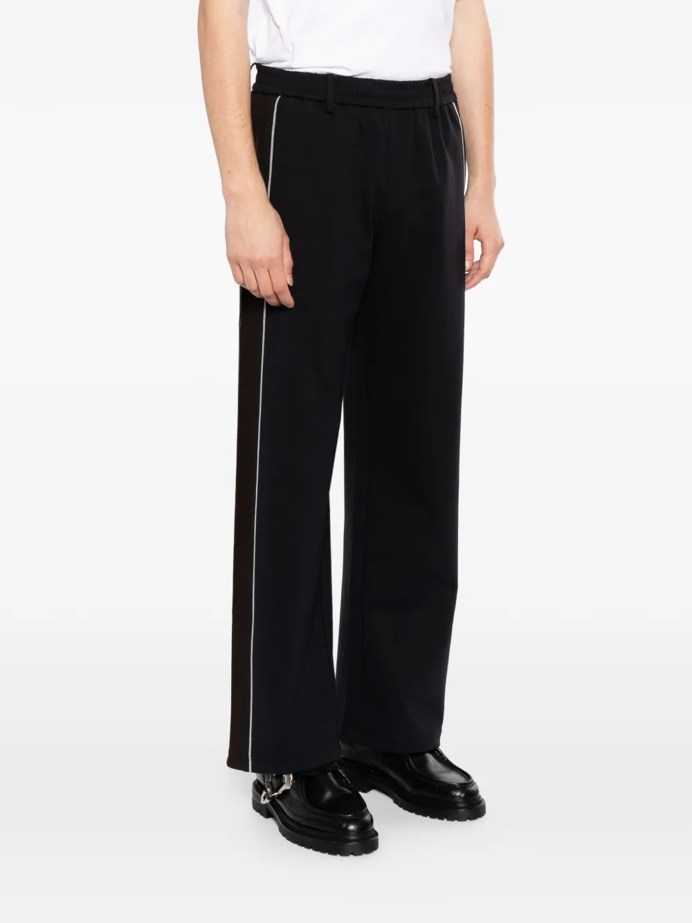 CROQUIS Straight gebreide casual broek Zwart