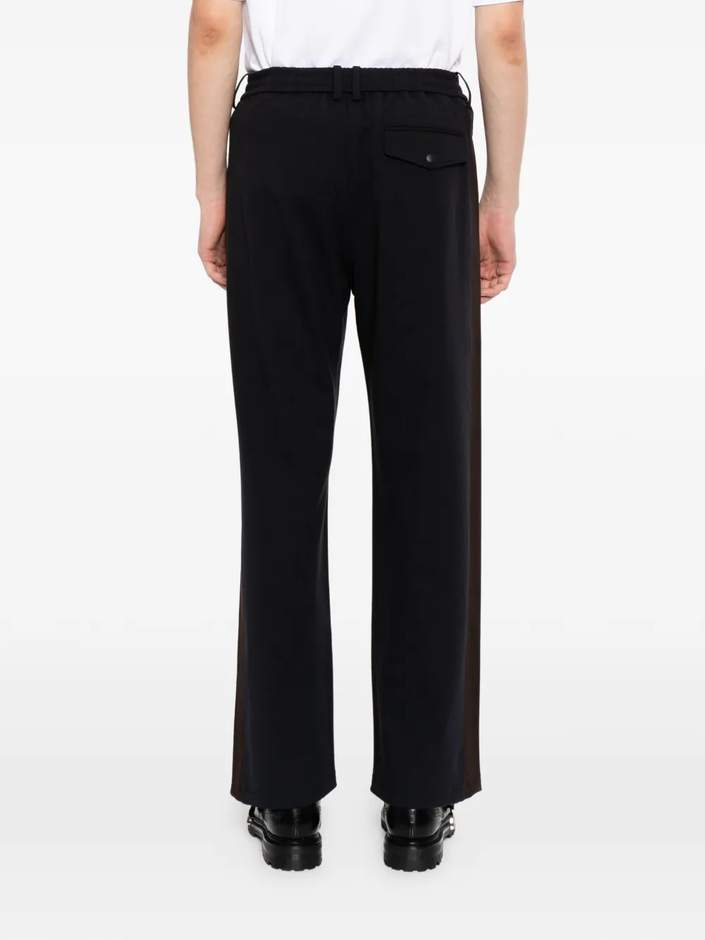 CROQUIS Straight gebreide casual broek Zwart
