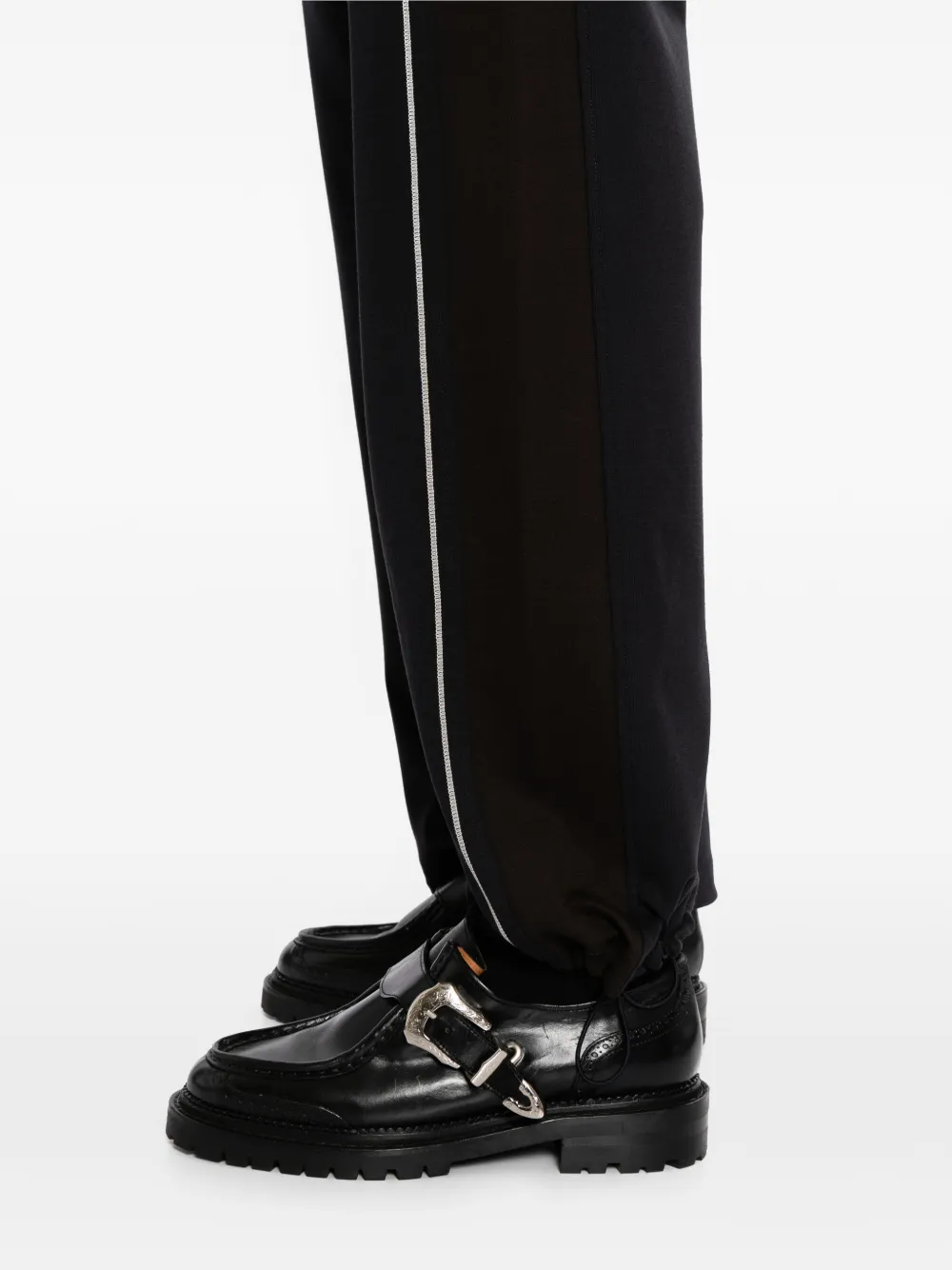 CROQUIS Straight gebreide casual broek Zwart