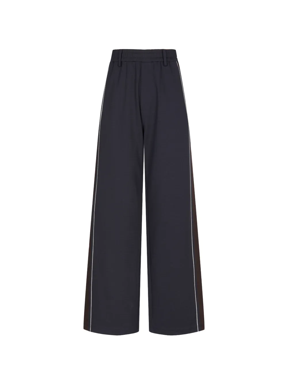 CROQUIS straight knitted casual trousers - Nero