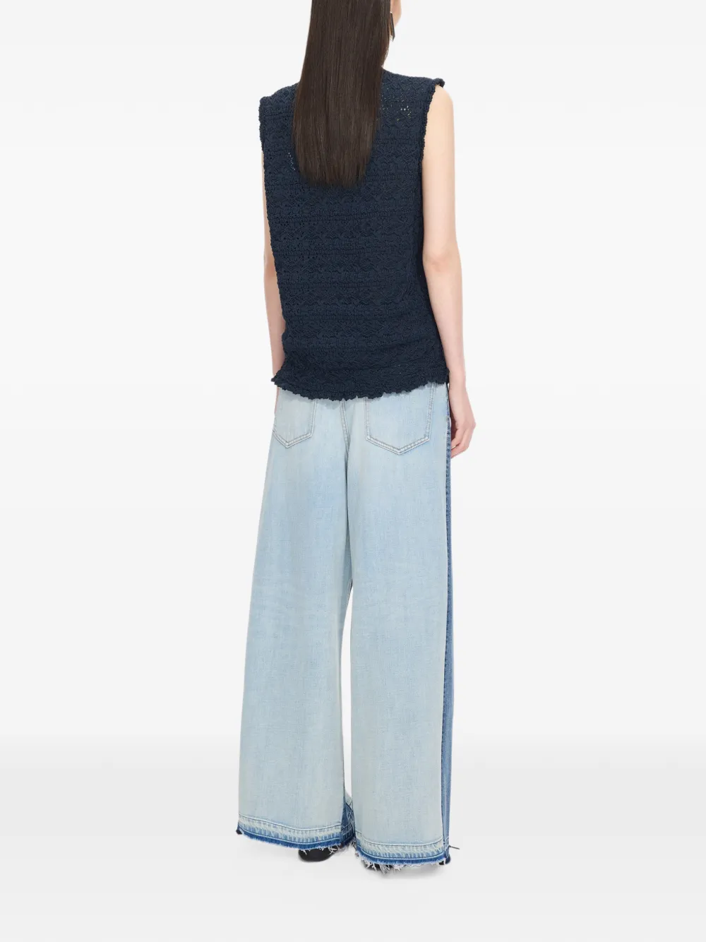 JNBY Jeans met wijde pijpen Blauw