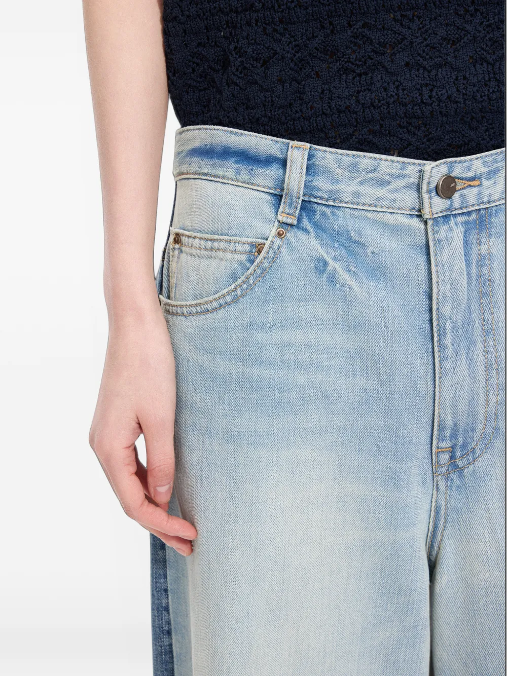 JNBY Jeans met wijde pijpen Blauw
