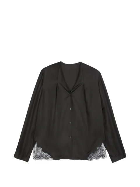LESS camisa de seda con cuello en V