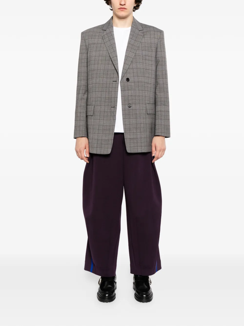  Croquis Oversized Stretch Trousers - Purple 