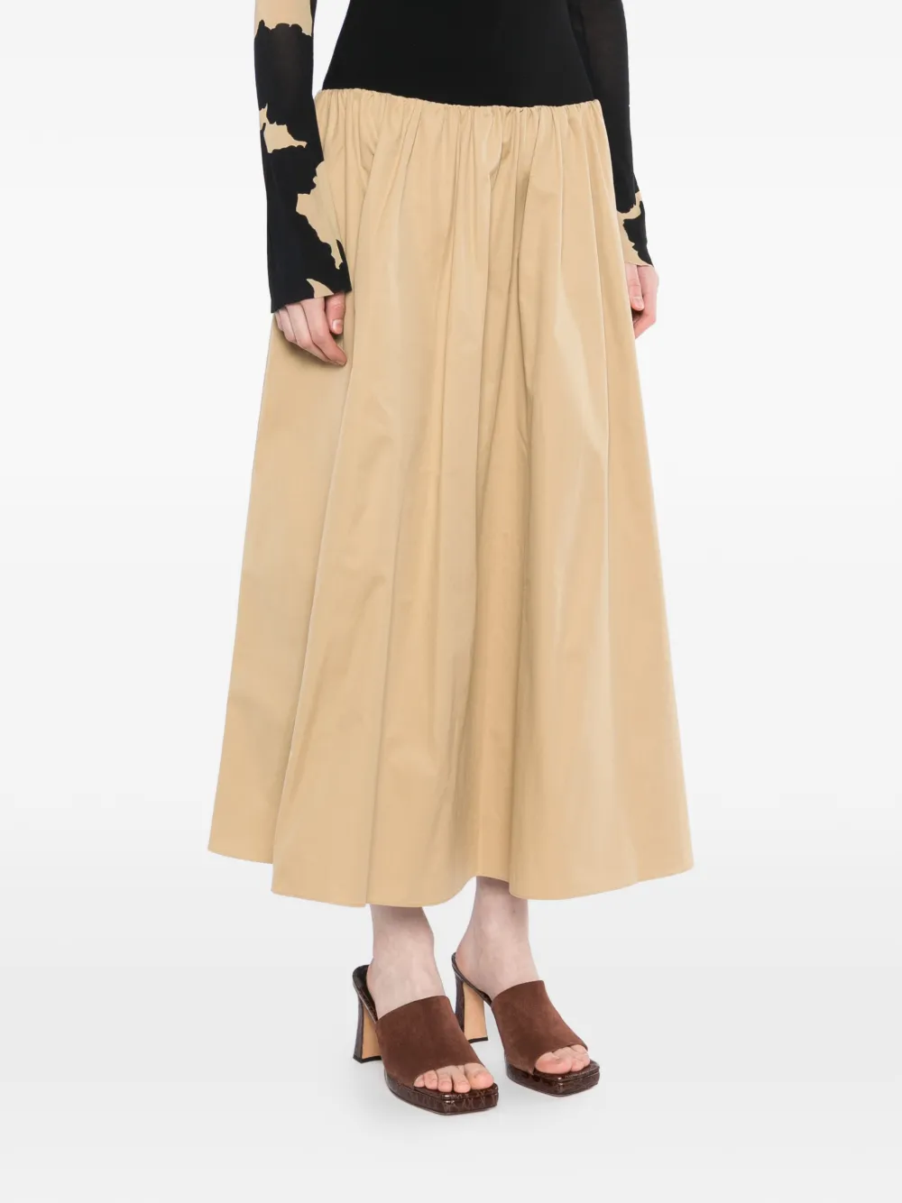 Less Patchwork A-line Maxi Skirt - Neutrals 