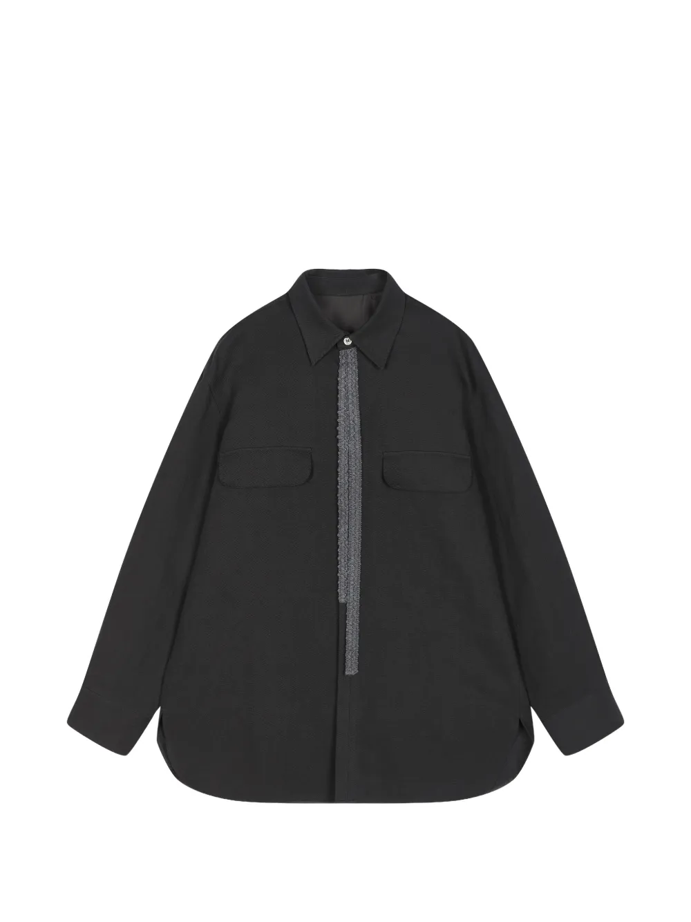 CROQUIS knitted-applique shirt - Schwarz