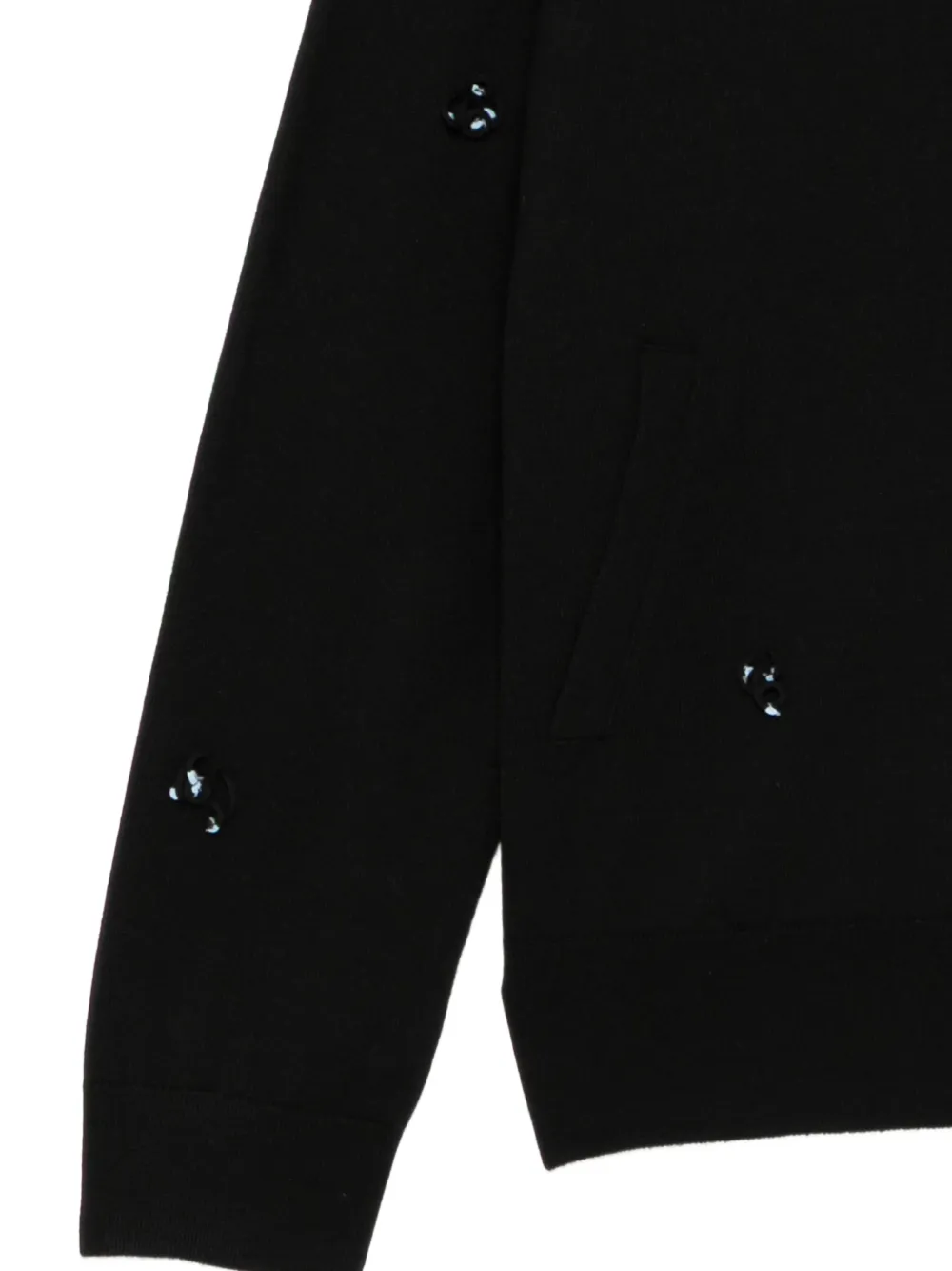  Jnby Wool Zip-up Hoodie - Black 