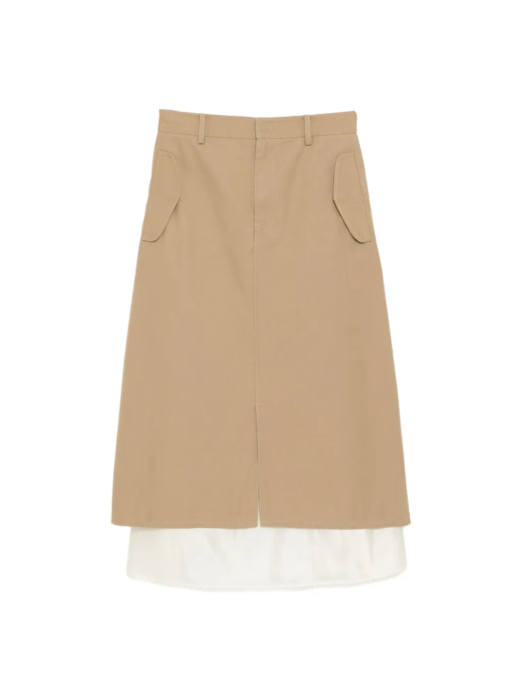 JNBY Gonna midi con design a strati - Toni neutri