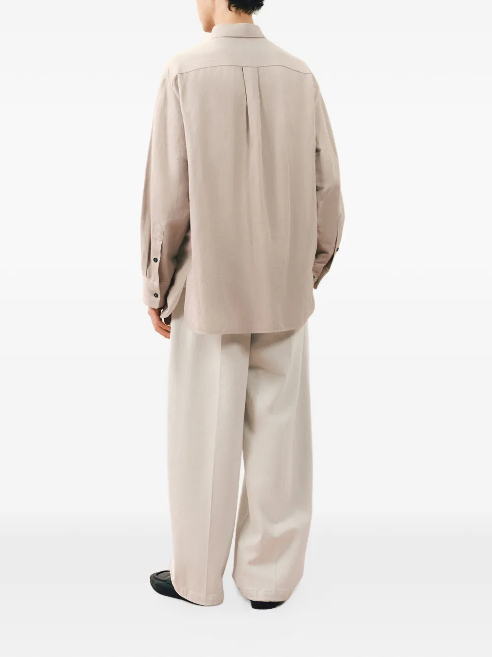 CROQUIS Jeans met wijde pijpen Beige