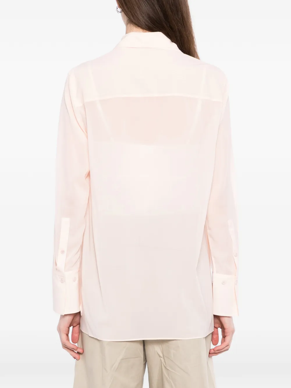 LESS Doorzichtig blouse Roze