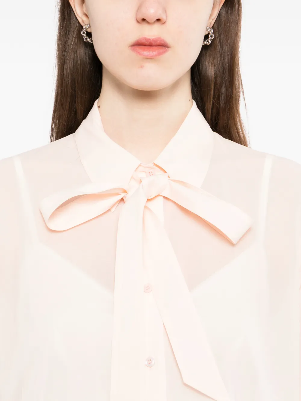 LESS Doorzichtig blouse Roze