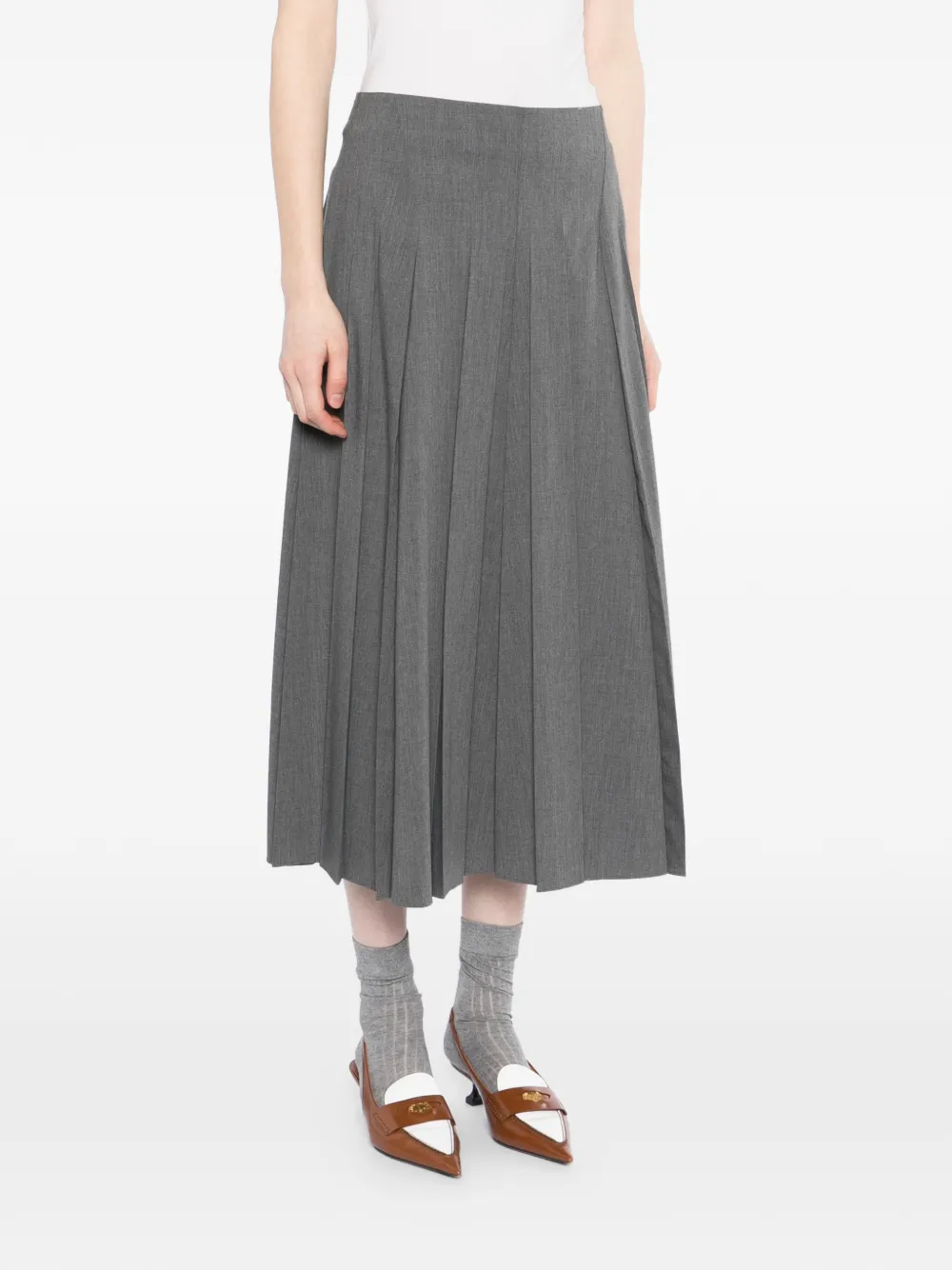  Less A-line Midi Skirt - Grey 
