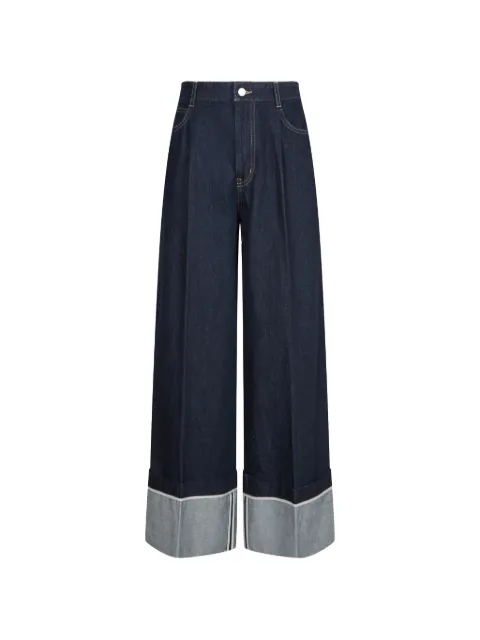 LESS turn-up hem straight-leg jeans