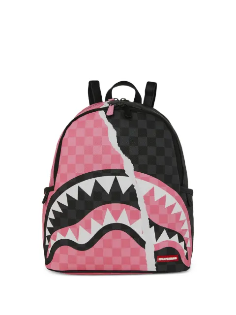 Sprayground check-pattern shark backpack