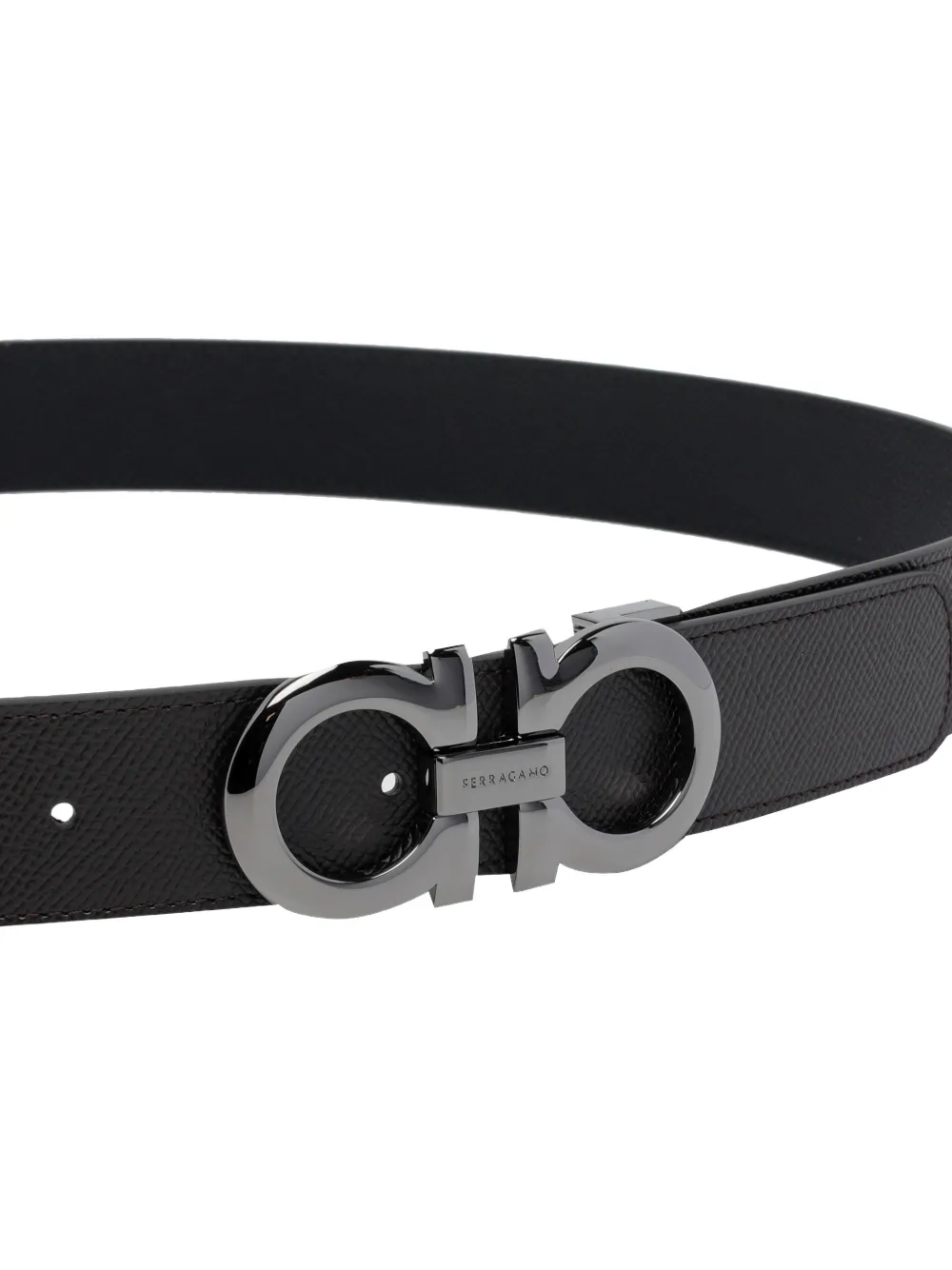 Ferragamo Gancini reversible belt - Zwart