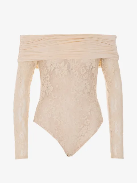 ZIMMERMANN body de encaje drapeado