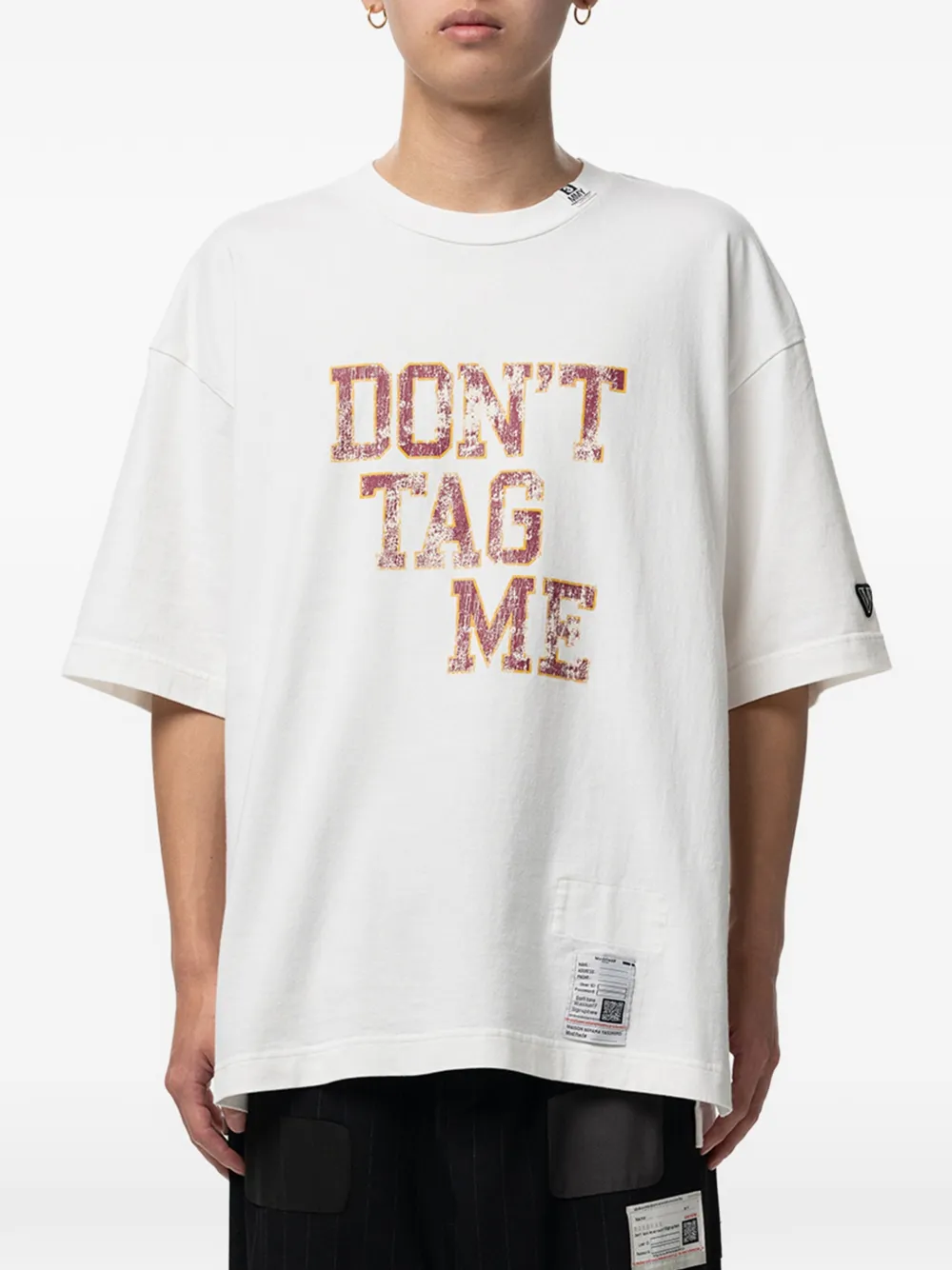 Maison MIHARA YASUHIRO Don't Tag Me Printed T-shirt | White | FARFETCH